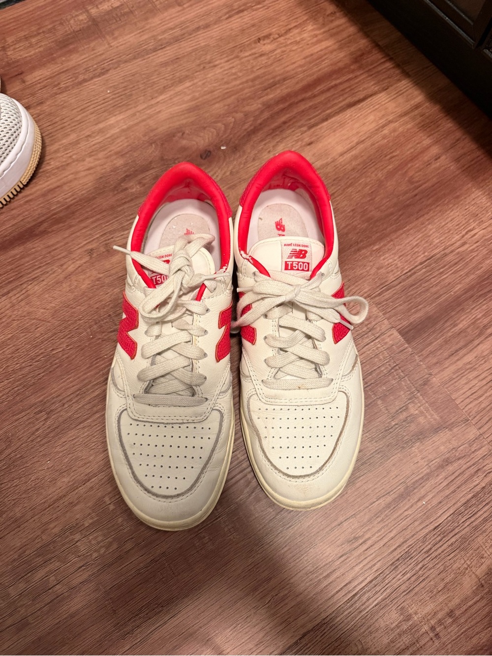 Aime Leon Dore Cream & Red Low-Top Sneakers